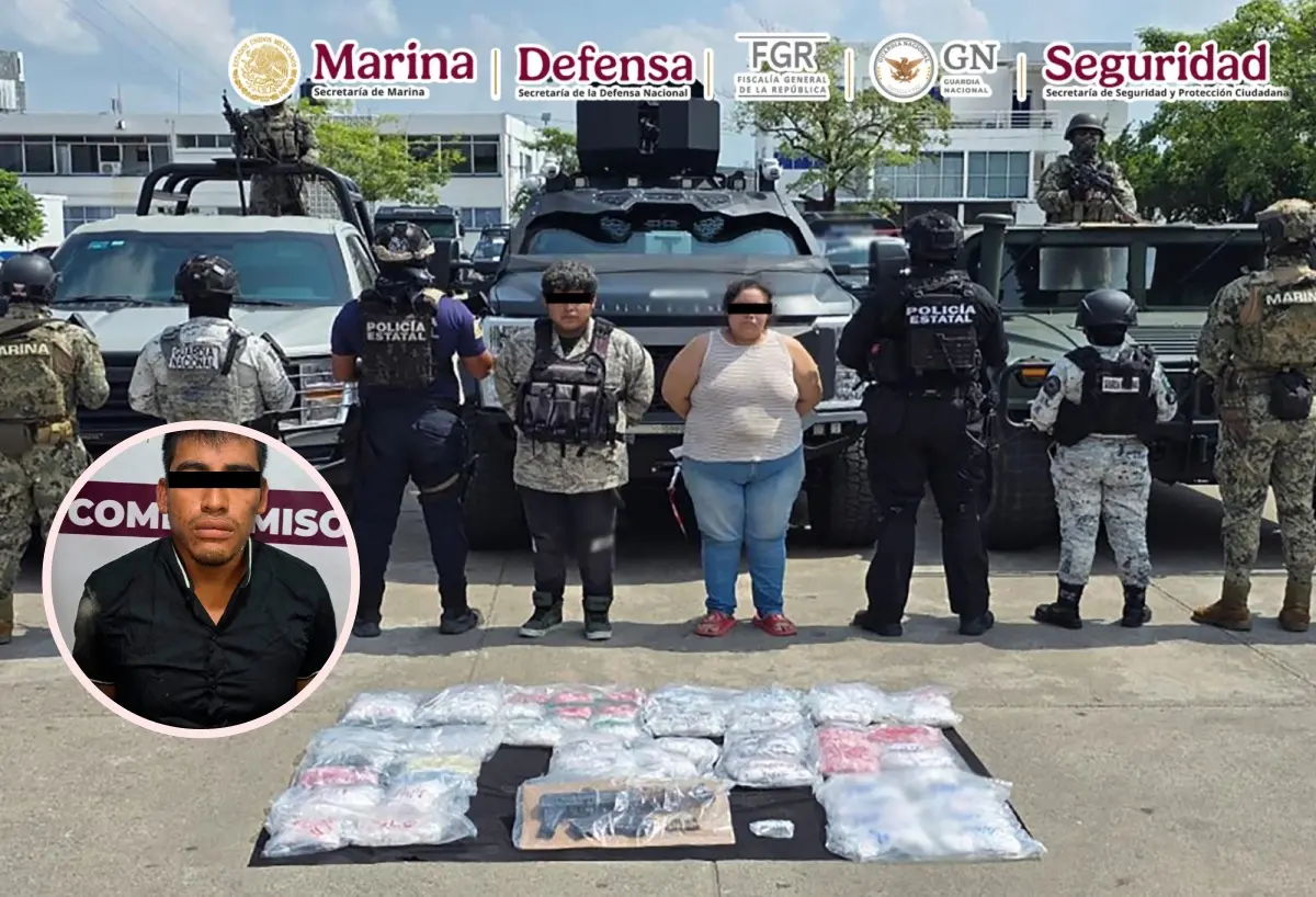 Se trata de presuntos integrantes de una célula delictiva ligada al CJNG. Fotos: SSPC