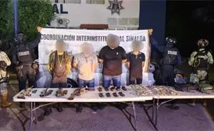 Golpe a grupo armado en Culiacán: caen cuatro personas con arsenal y droga