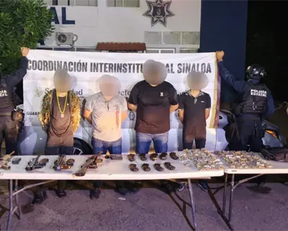 Golpe a grupo armado en Culiacán: caen cuatro personas con arsenal y droga