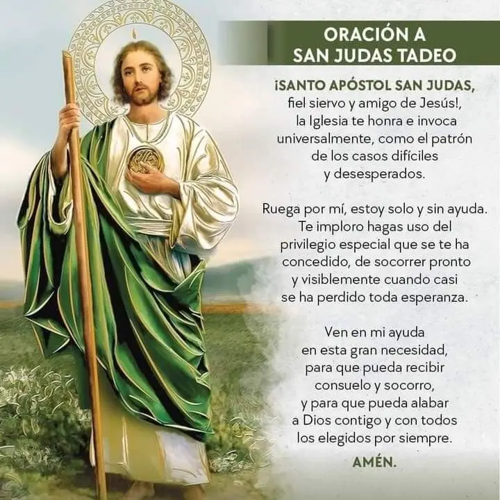 Esta es una de la oraciones dedicadas a San judas Tadeo. Foto: Pinterest. 