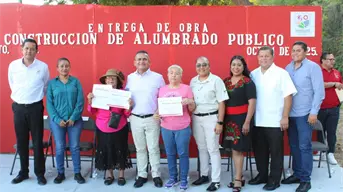 Ayuntamiento de Navolato entrega obra de alumbrado público en Villa Juárez y compromete atención a servicios públicos