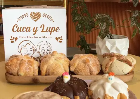 Con una variedad de pan de muertos la panadería Cuca y Lupe te espera. Foto: Cortesía.