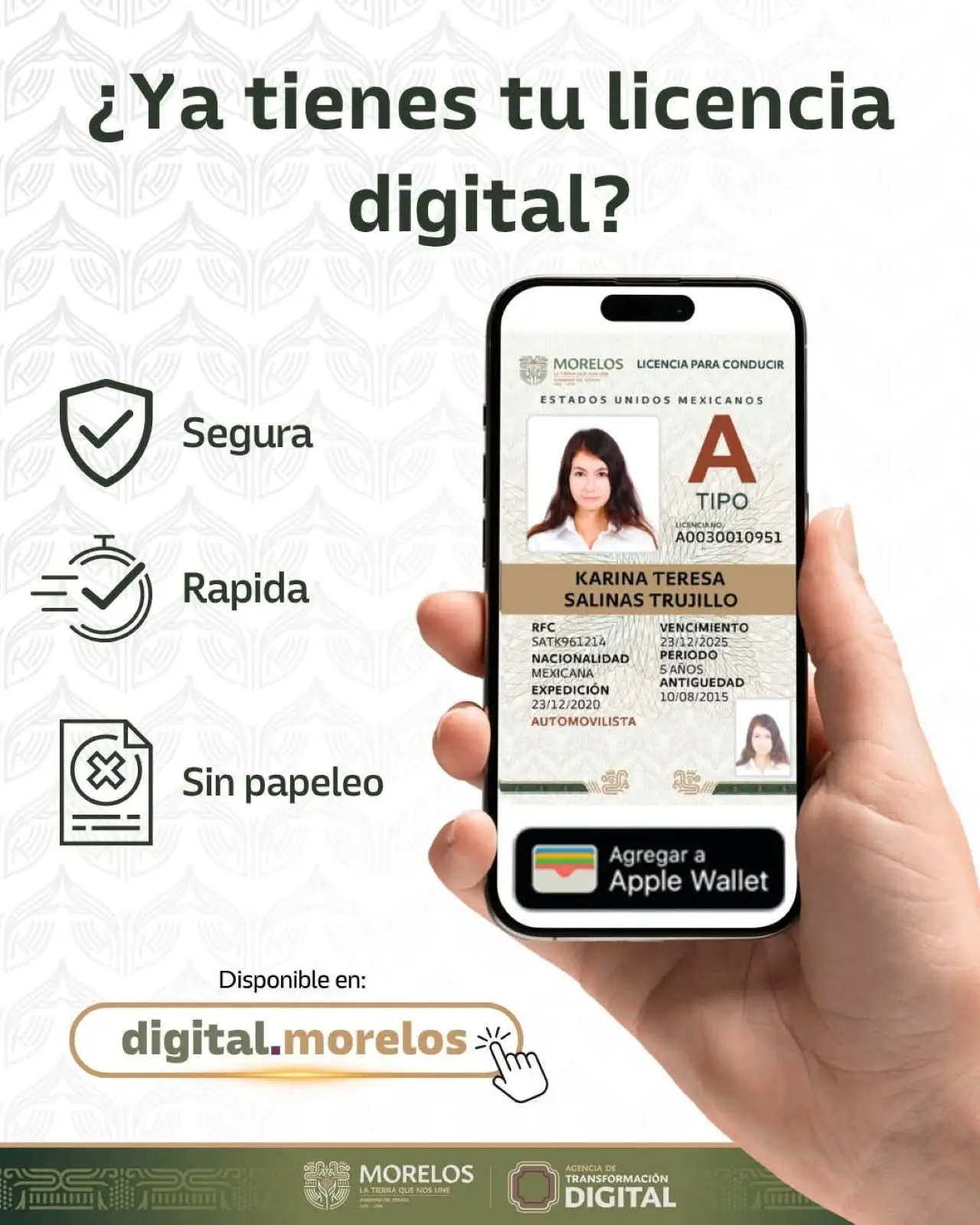 Licencia de conducir en Morelos. Foto: Cortesía
