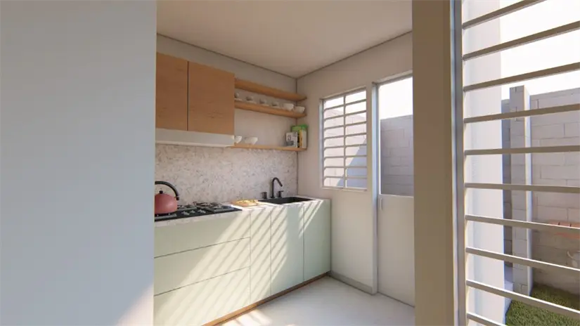Uno de los prototito de vivienda que maneja el Gobierno de Aguascalientes. Foto: Cortesía
