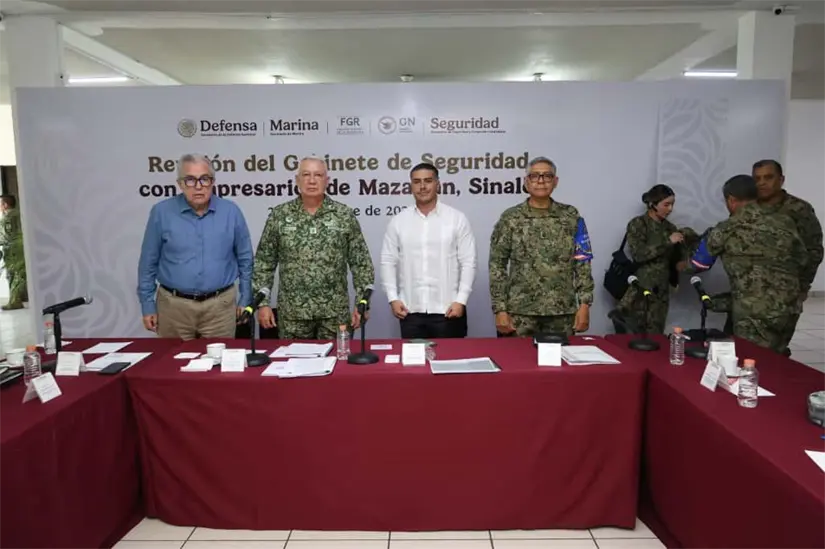 Omar García Harfuch fortalece la coordinación con empresarios y autoridades de Sinaloa para garantizar la paz