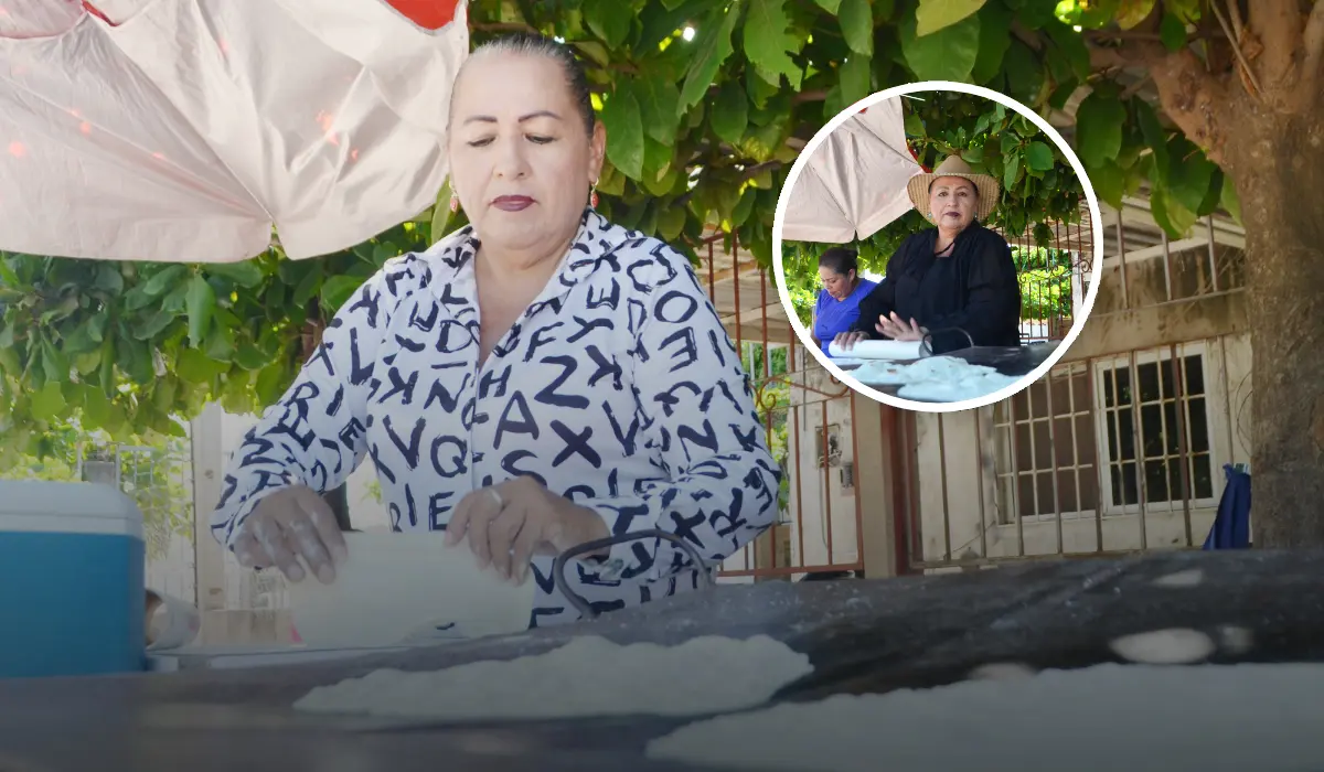 ‘Cuquis’ Beltrán amasa sus sueños y sazona su futuro con el sabor casero de sus tortillas y guisos en el bulevar Agricultores en Culiacán