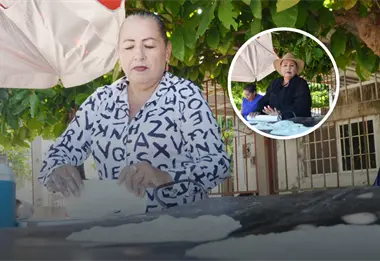 ´Cuquis´ Beltrán amasa sus sueños y sazona su futuro con el sabor casero de sus tortillas y guisos en el bulevar Agricultores en Culiacán