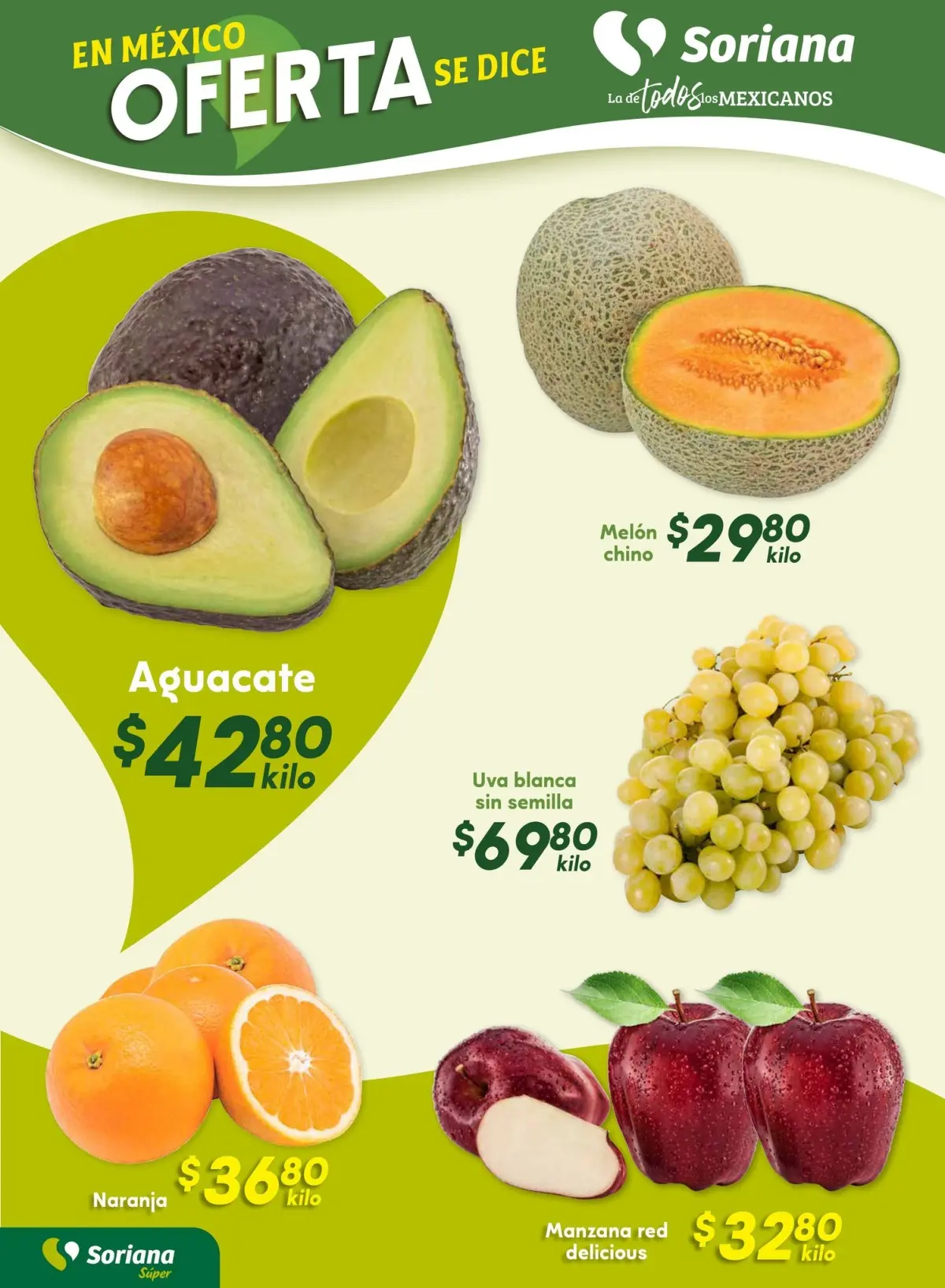 Aprovecha las ofertas en frutas y verduras de Fin de Semana Hiper. Imagen: Soriana