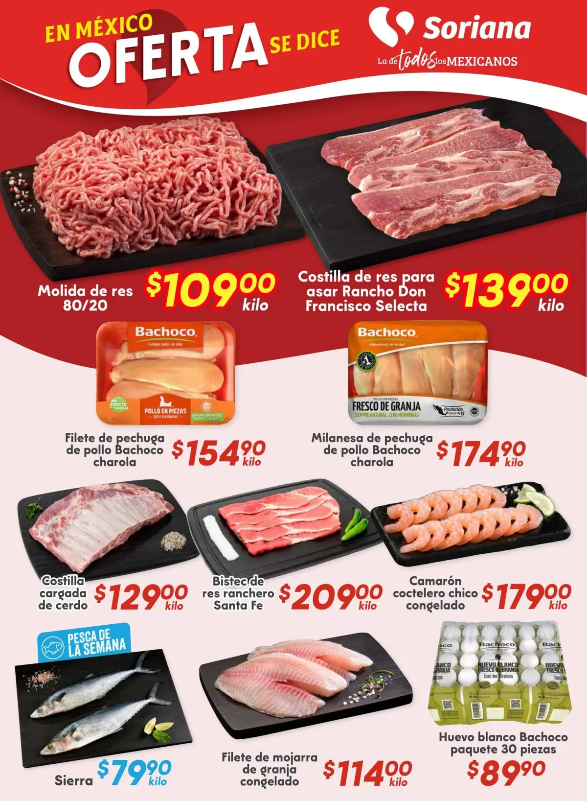 También encuentra precios bajos en carnes y pescados. Imagen: Soriana