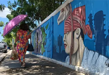 Murales por la paz: Estudiantes de la Secundaria General No.5 transforman su entorno en El Palmito