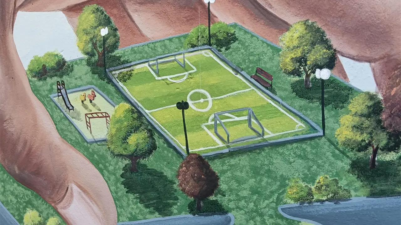 En Culiacán hay un mural diferente. Es un rompecabezas que representa a los vecinos de Barrancos, quienes unidos trabajan por formar una sola comunidad en armonía.