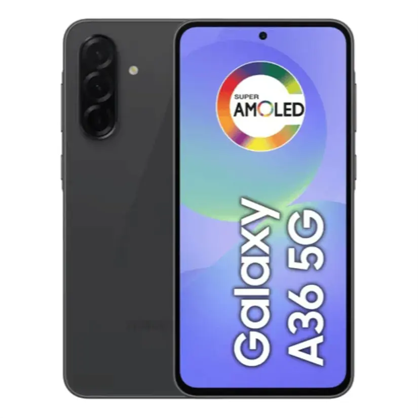 Samsung Galaxy A36 con memoria de almacenamiento de 128 y 256 GB. Foto: Cortesía