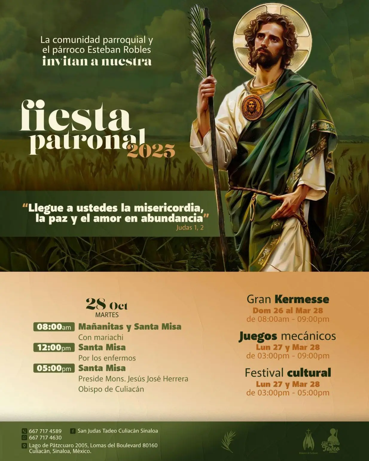 Actividades para festejar a San Judas Tadeo en Culiacán. Foto: Lino Ceballos