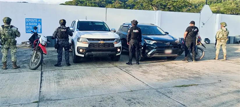 Vehículos encontrados. Foto: SSPC