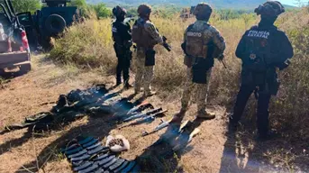 Operativo militar repele a 7 agresores en zona norte de Culiacán; aseguran arsenal y equipo táctico