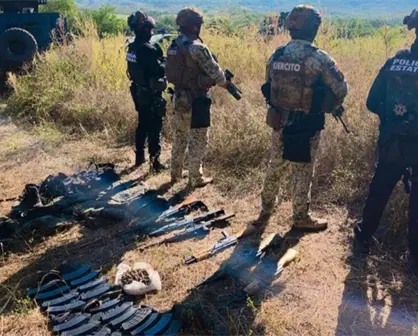 Operativo militar repele a 7 agresores en zona norte de Culiacán; aseguran arsenal y equipo táctico