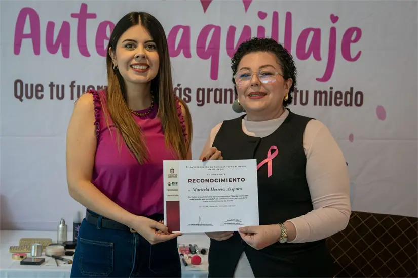 La maquillista profesional Maricela Herrera Aispuro, ejemplo de resiliencia y sensibilidad. Foto: Cortesía