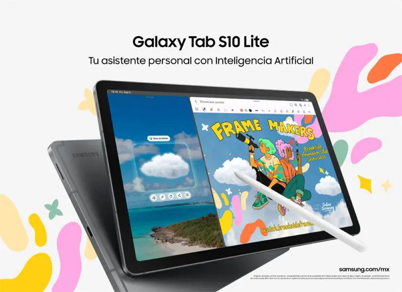 La Tablet Samsung Galaxy Tab S10 Lite incluye pantalla de 10,9 pulgadas. Foto: Cortesía