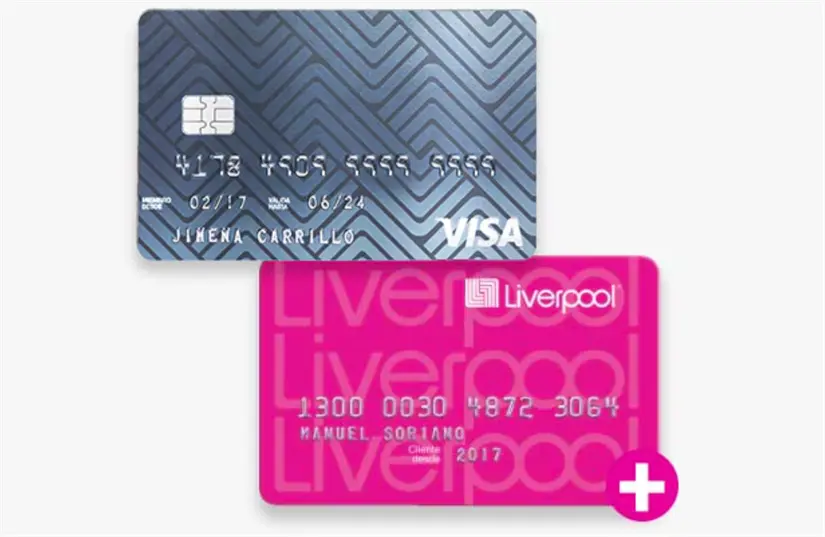 Tarjetas de crédito de Liverpool. Foto: cortesía.