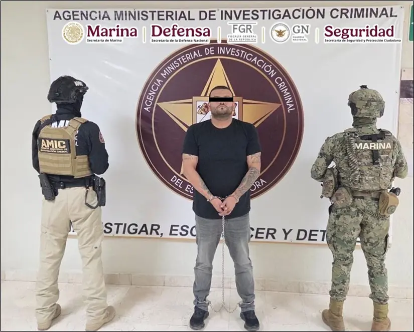 Cae “Tomate” en Nogales: operativo de Marina y Fiscalía detiene a miembro de “Los Gigios”