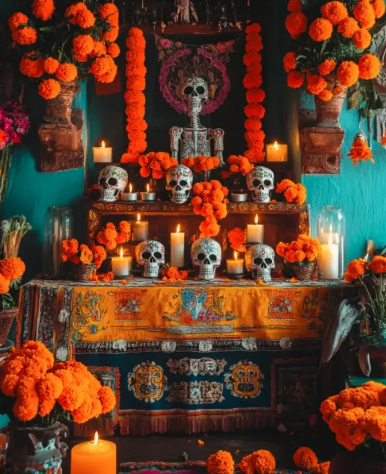 Elaboración de altares. Foto: cortesía.