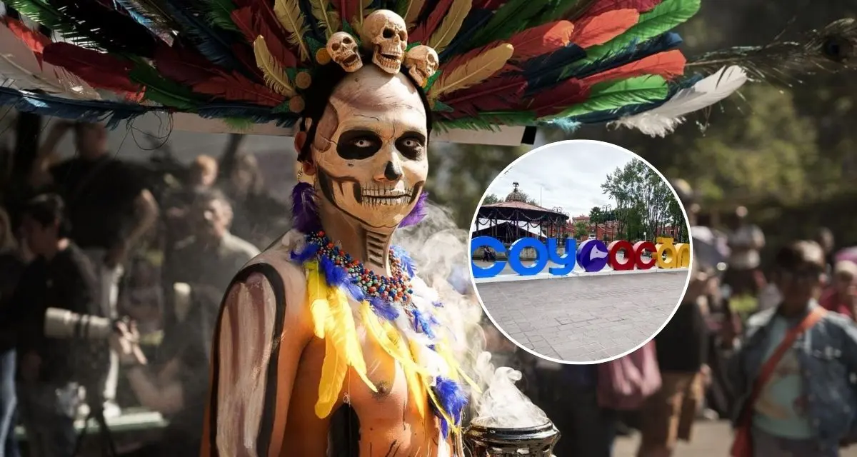 Así se celebra el Día de Muertos en Coyoacán. Foto: cortesía