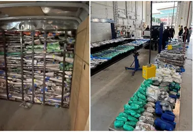 Estados Unidos realiza decomiso histórico de armas en frontera con México; hay 2 detenidos