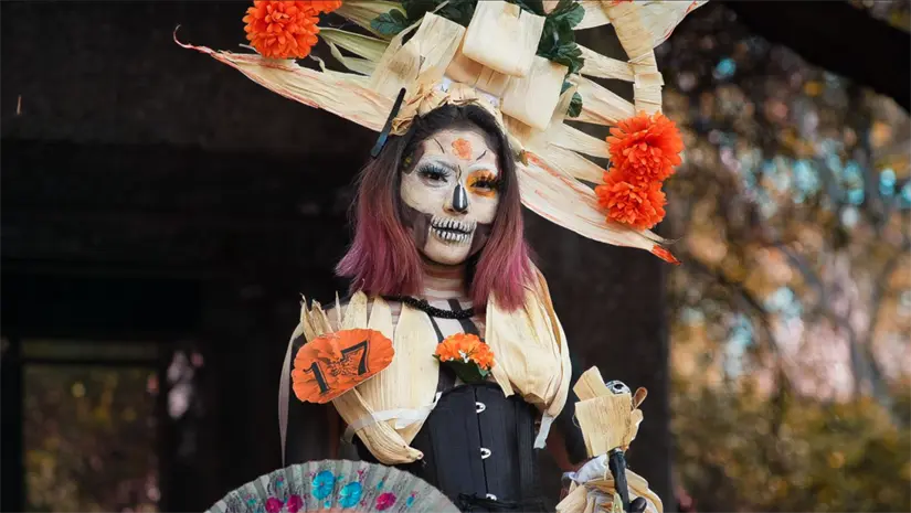 Pasarela de Catrinas en Coyoacán. Foto: cortesía.