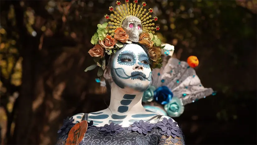 Pasarela de Catrinas en Coyoacán. Foto: cortesía.