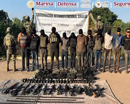 Operativo en Navolato: 13 detenidos con armas y municiones tras ataque a las autoridades