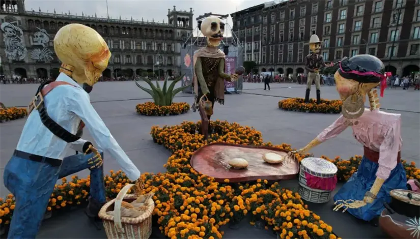 Disfruta de la Ofrenda Monumental en el Zócalo de la Ciudad de México. Foto. Cortesía.