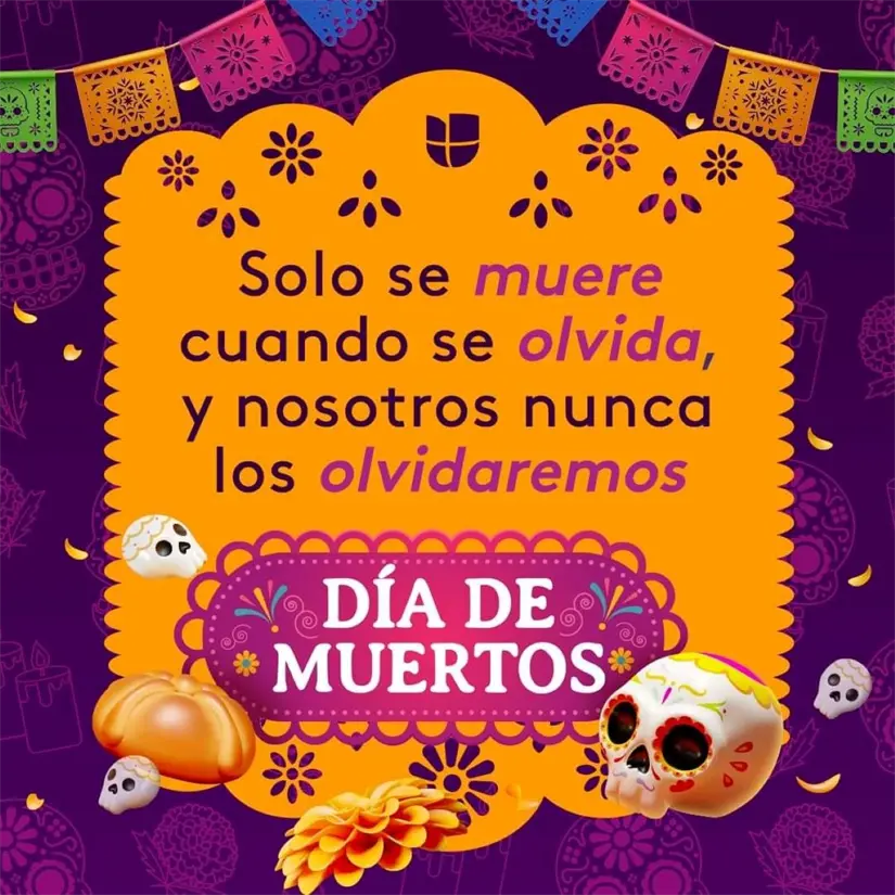 Mensajes emotivos para este Día de Muertos. Foto: Pinterest