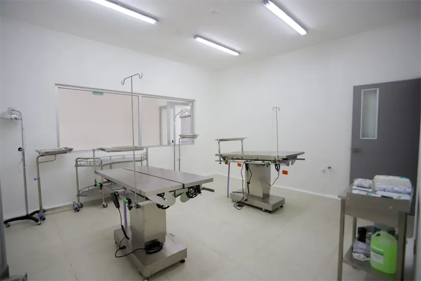 Todo listo para inaugurar el Hospital Veterinario de Aguascalientes. Foto: Cortesía