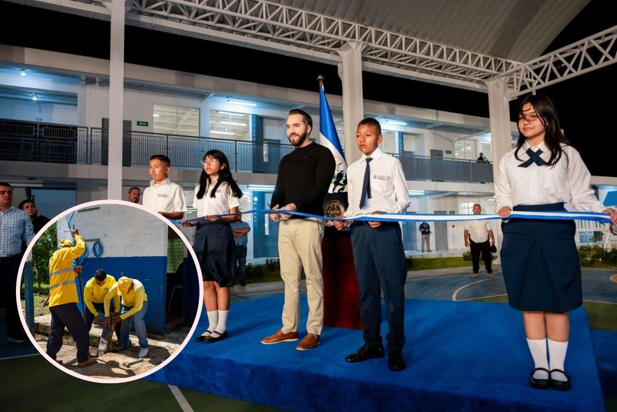Gracias a esta estrategia, el gobierno de Bukele inauguró 70 escuelas en un solo día.