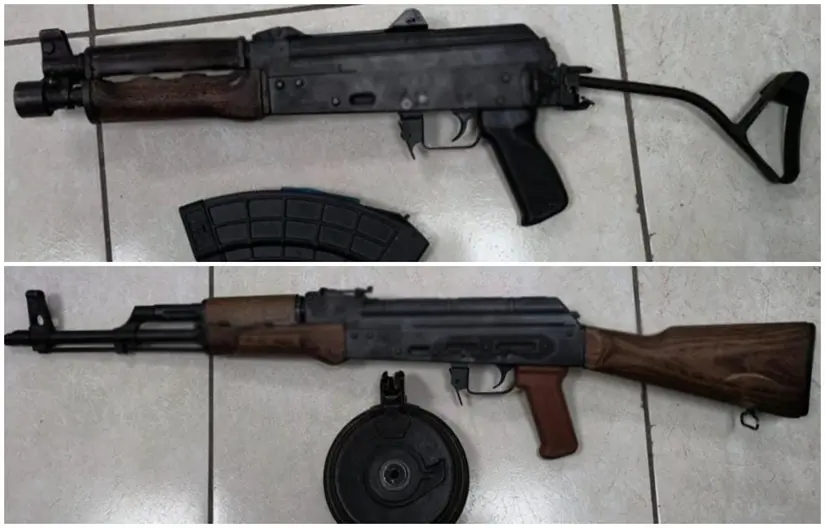 Además del fentanilo, a los detenidos les aseguraron dos armas largas y municiones. Fotos: SSPC