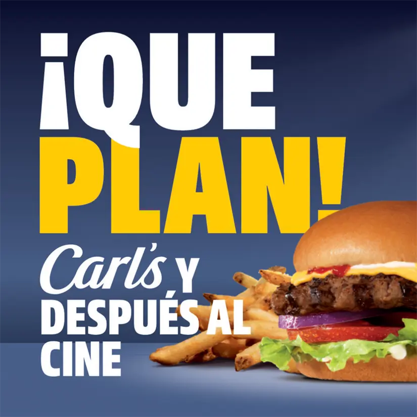 Nueva promoción de Carl´s Jr en colaboración de Cinépolis. Foto: Cortesía.