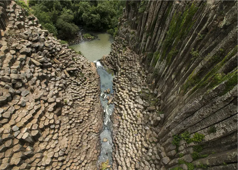 Prismas Basálticos en Huasca de Ocampo, Hidalgo. Foto: cortesía.