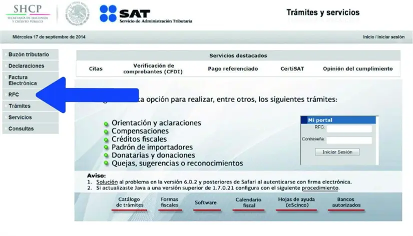 Paso 2 para obtener la Cédula Fiscal en línea. Foto: cortesía.