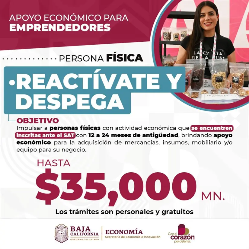 Programa de Reactívate y Despega en Baja California. Foto: Cortesía