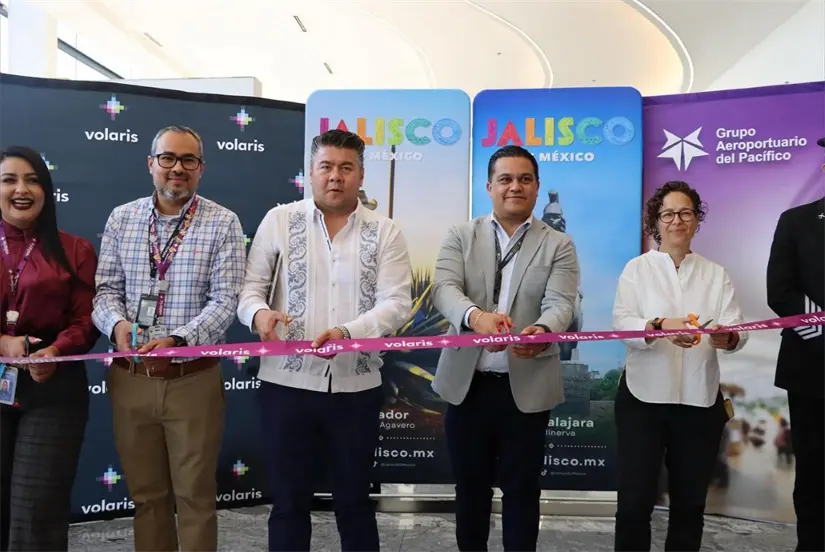 Vuelo inaugural en Guadalajara de las 5 nuevas rutas de Volaris. Foto: Cortesía
