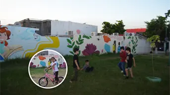 Arte, unión y esperanza: en Prados del Sur, Culiacán pintan un mural por la paz en el Parque Sonrisas con Valor
