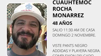 Piden ayuda para encontrar a Cuauhtémoc Rocha, desaparecido en Culiacán el 2 de noviembre