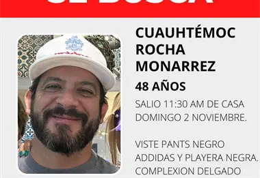 Piden ayuda para encontrar a Cuauhtémoc Rocha, desaparecido en Culiacán el 2 de noviembre