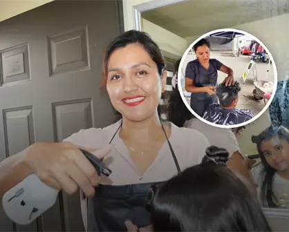 Tijeras, ilusión y corazón: en Culiacán Carmen Corvera convierte su sala y el puesto del tianguis en un salón de belleza que transforma sueños y vidas