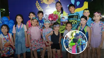 “Gracias por enseñarnos a nadar”: una sorpresa llena de amor para la maestra Diana
