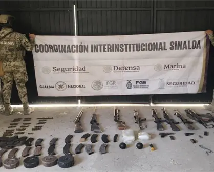 Operativo en Escuinapa deja arsenal y artefactos explosivos asegurados