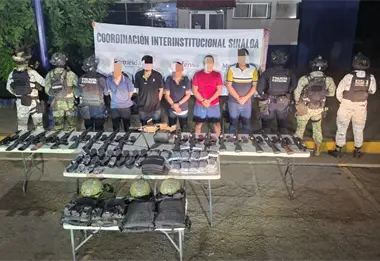 Así fue el fuerte operativo en Culiacán que dejó cinco detenidos y un arsenal asegurado