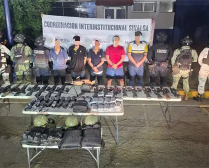 Así fue el fuerte operativo en Culiacán que dejó cinco detenidos y un arsenal asegurado