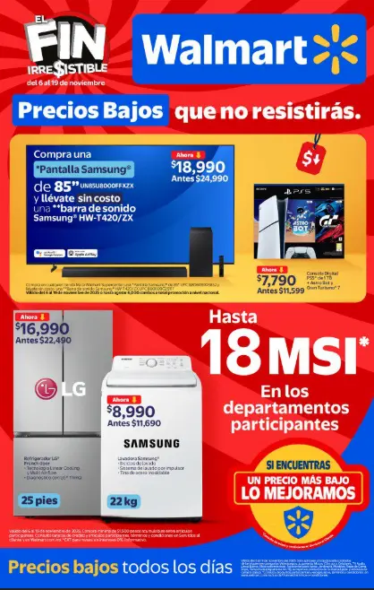 Aprovecha los descuentos de Walmart con las promociones bancarias que ofrece este Fin Irresistible. Foto: cortesía.