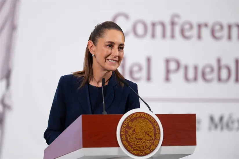 Sheinbaum se encuentra en el lugar número 9 del top 10, con 41% de aprobación. Foto: Presidencia